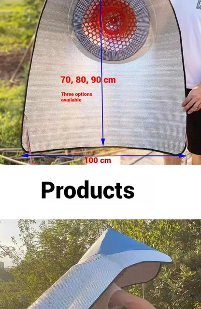 Sun & Rain Hooded Cape – Breathable UV Protection Wide Brim Hat with Neck Cover for Farming & Gardening