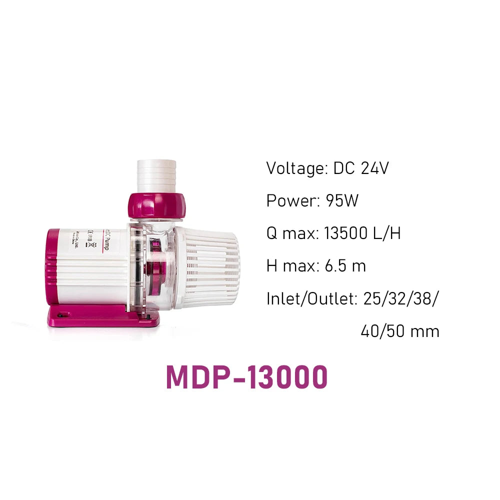 MDP Series WiFi Smart DC Aquarium Pump — App-Controlled Fish Tank Circulation & Return Pump with LCD Display Controller