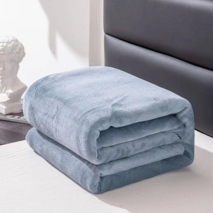 Simple Plush Blanket – Plain Colored, Multifunctional Farley Blanket Cover, Thickened and Warm