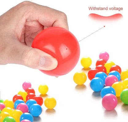 Colorful Baby Plastic Balls — Water Pool & Ocean Wave Balls with Basketball Hoop for Kids, Outdoor Tent Playhouse Toys