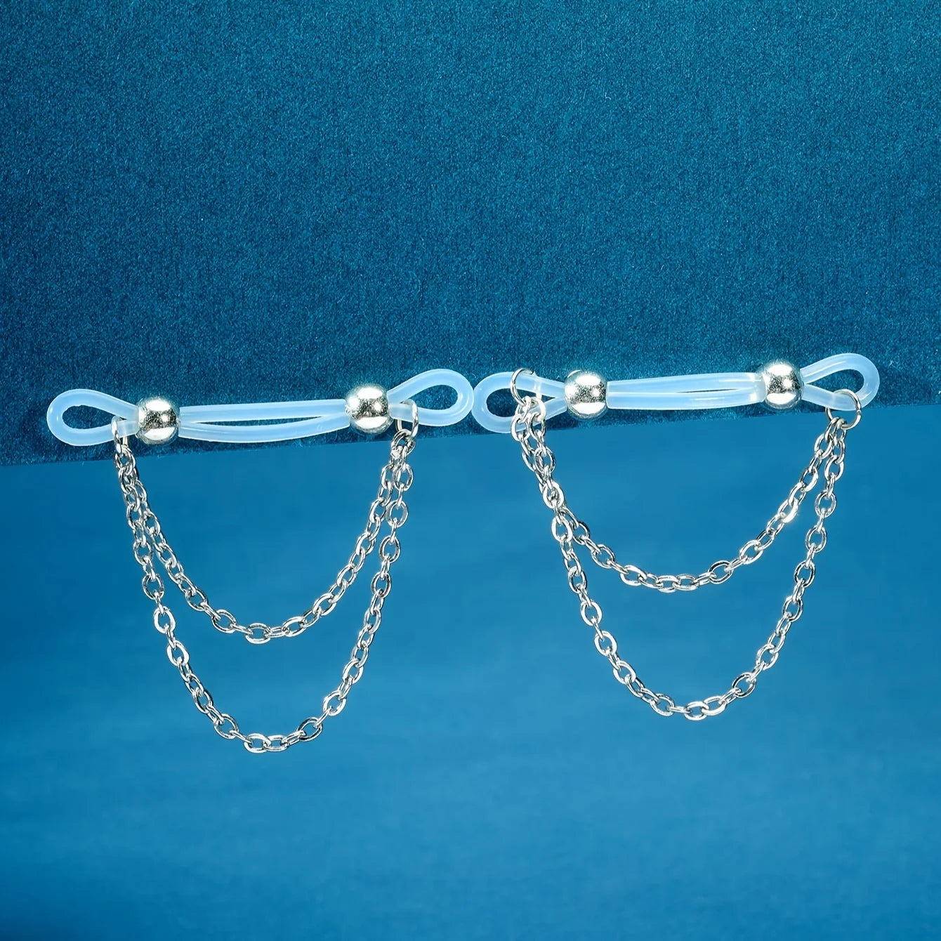 Adjustable Fake Nipple Rings - No-Pierce Acrylic Body Jewelry with Sparkling Accents for Parties & Events