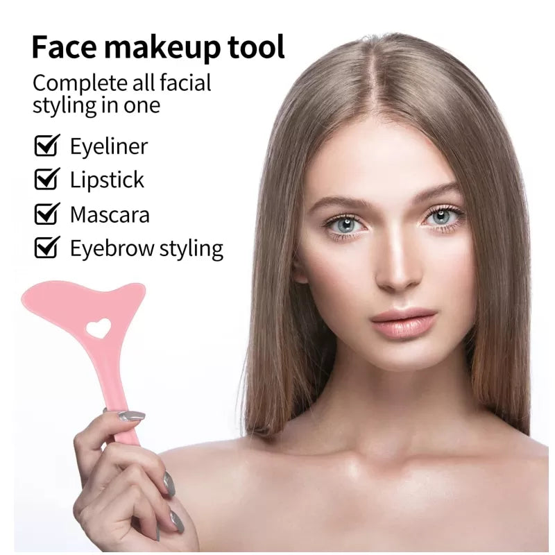 Multi-Functional Eyeliner Stencil Wing Tips - Silicone Makeup Aid for Mascara, Lipstick, and Eyeliner - Reusable Makeup Tools for Precision