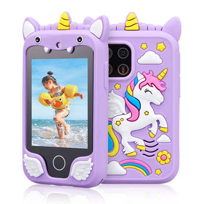 Kids Musical Smart Phone Toy – Cartoon Unicorn Touchscreen Mobile for Girls & Boys, Educational Birthday & Christmas Gift