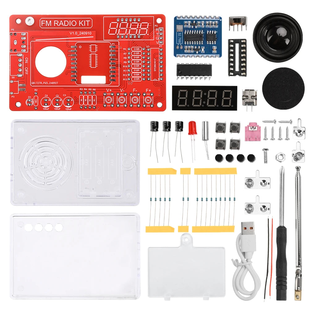 RDA5807 FM Radio DIY Soldering Kit - 87–108MHz Radio Project for STEM Education, School Teaching & Electronics Hobbyists