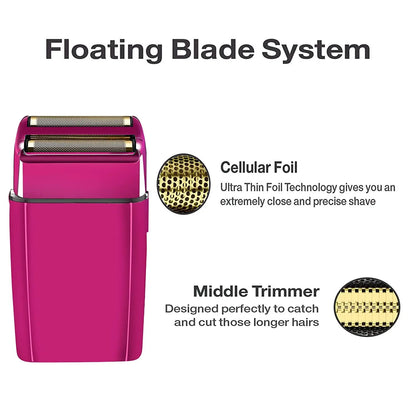 Professional Replacement Foil & Blade Set for BaByliss PRO FXFS2 Cordless Double Foil Shaver – Gold Barber Shaver Parts