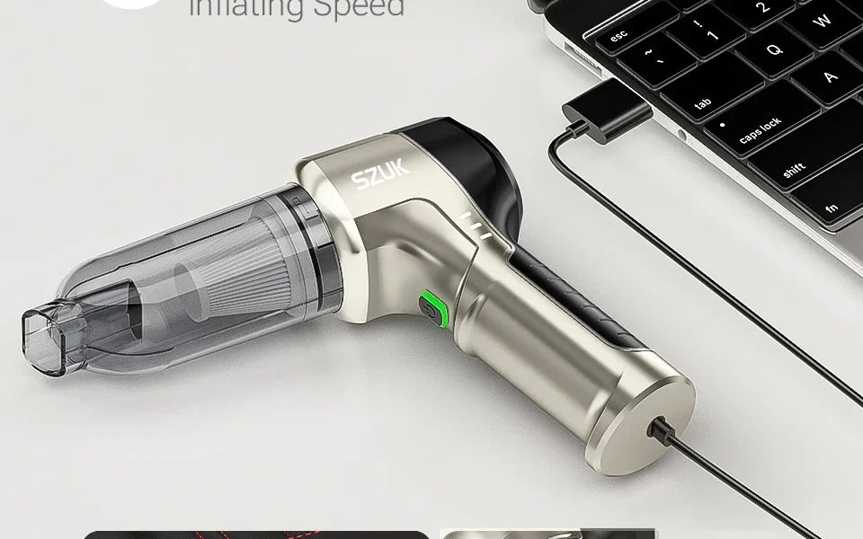 SZUK 9998700PA Car Vacuum Cleaner – Strong Suction Cordless Handheld Portable Cleaning Machine