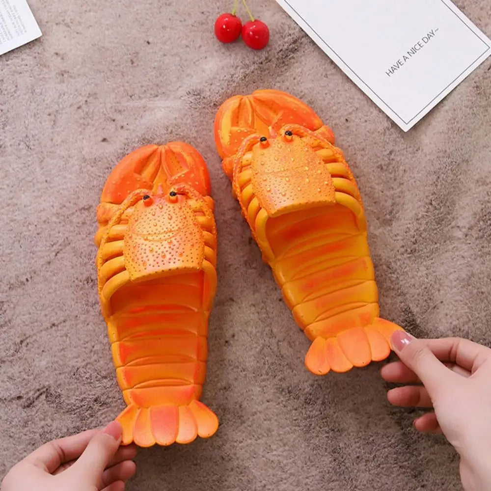 Funny Lobster Slippers - Non-Slip PVC Soft Sole Beach Slides