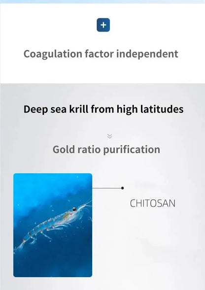6g Chitosan Powder Applicator — Fast Hemostatic Granule Bandage for Tactical Emergency, Medical Care & Survival Kit