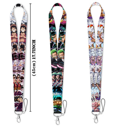 Zoro Anime Lanyard – Pirate Card Holder Neck Strap for Keys, ID, Phone, Badge, Cosplay Accessories & Gifts