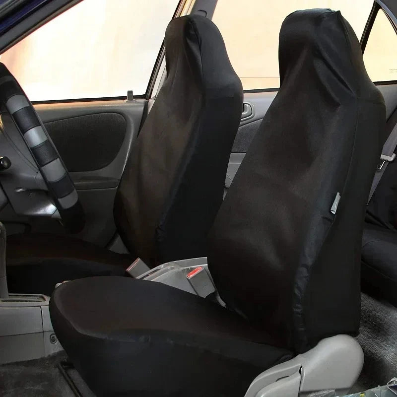 2PCS Heavy-Duty Front Seat Covers - Universal Waterproof & Breathable Car Seat Protectors for Cars, Trucks & SUVs