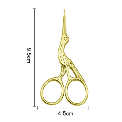 European-Style 9CM Makeup Scissors – Compact Stainless Steel Eyebrow, Nose Hair & Nail Trimming Tool
