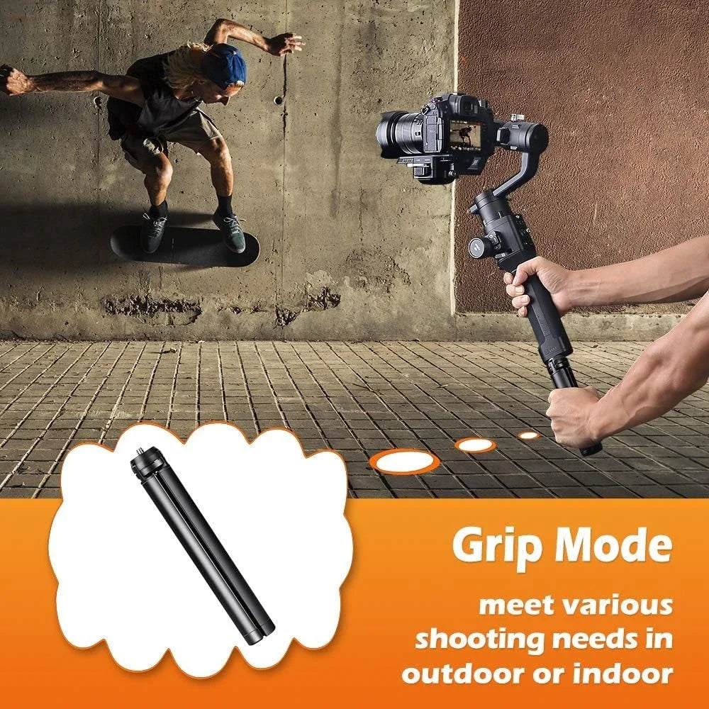 Aluminum Alloy Mini Tripod Stand for DJI, Zhiyun, Feiyu Gimbals & DSLR Cameras, Handheld Monopod Stabilizer