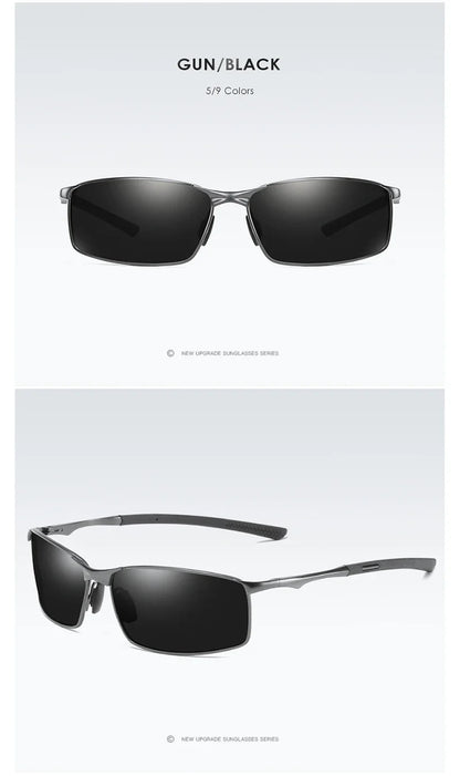 Aoron Polarized Sunglasses — Unisex Driving Mirror Sun Glasses with Metal Frame & UV400