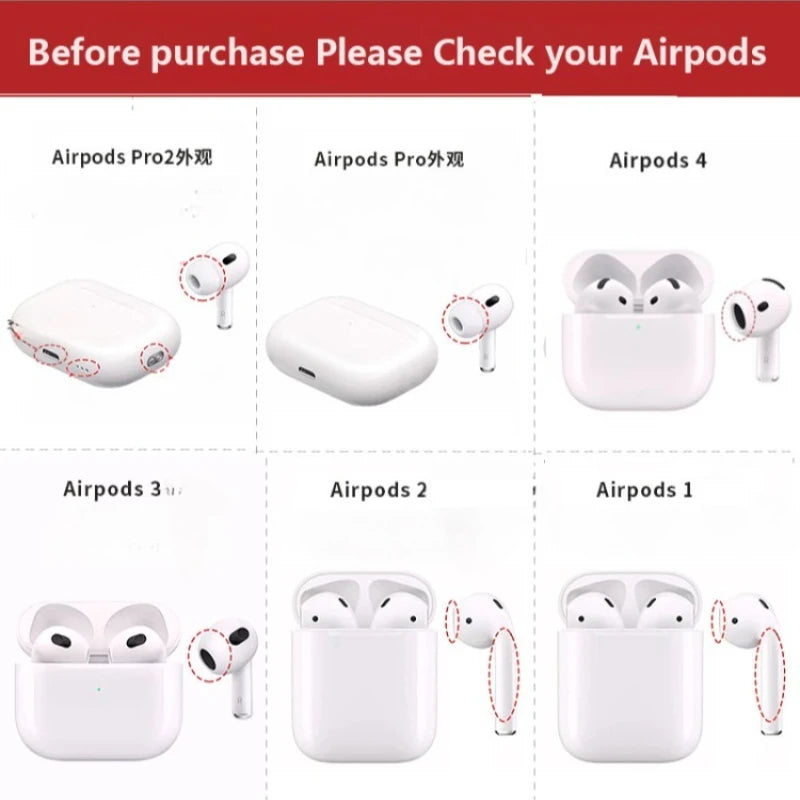 Translucent Bluetooth Earphone Case for AirPods 1/2/3/4 & AirPods Pro 2 — TPU Shockproof Protective Cover