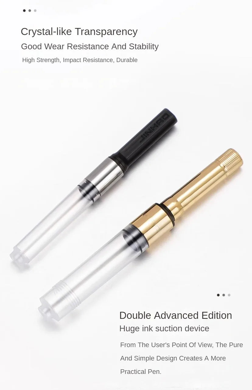 Luxury JinHao 9019 Dadao Fountain Pen – Transparent Acrylic Spin Design, 40mm Nib for Office & School Writing Supplies