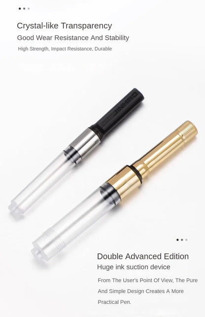 Luxury JinHao 9019 Dadao Fountain Pen – Transparent Acrylic Spin Design, 40mm Nib for Office & School Writing Supplies