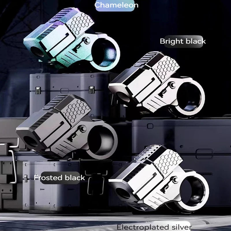 Alloy Gun Fidget Ring: EDC Metal Hand Spinner for Adults - Stress Relief Toy for ADHD, Anxiety, and Office Distraction