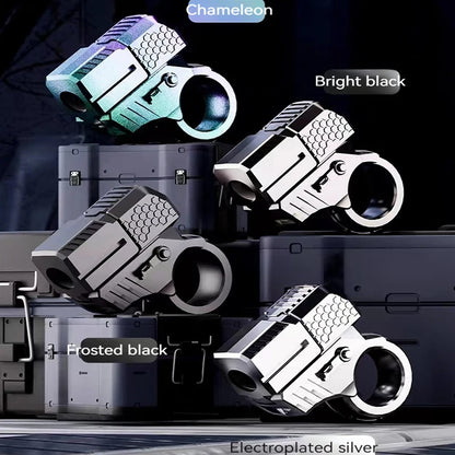Alloy Gun Fidget Ring: EDC Metal Hand Spinner for Adults - Stress Relief Toy for ADHD, Anxiety, and Office Distraction