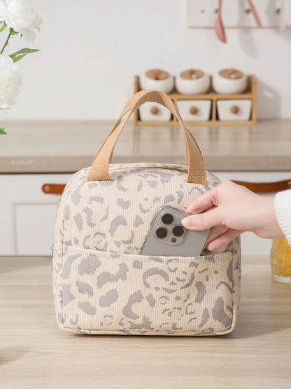 Ink Pattern Insulated Lunch Bag – Bento Box Picnic & Travel Cooler Tote