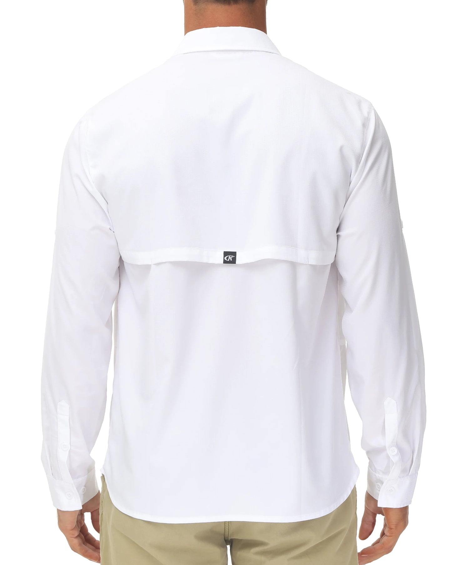 Men's UPF 50+ Long Sleeve Fishing Shirt – Sun Protection Breathable Hiking & Work Shirt with Zipper Pocket