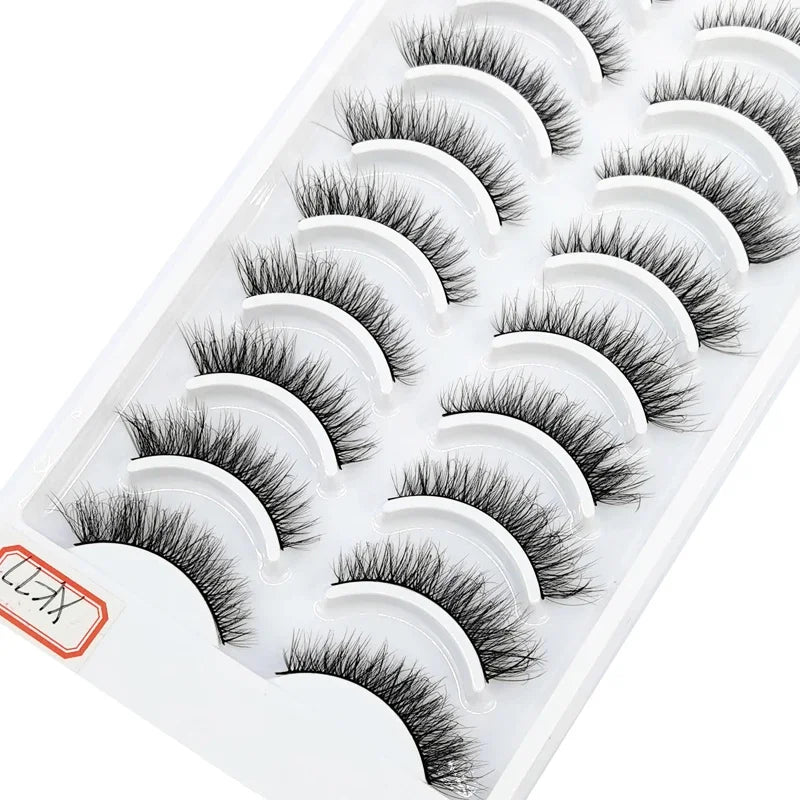 10 Pairs 3D Mink False Eyelashes – Natural Long & Short Lash Extensions Makeup Kit (41 Styles)