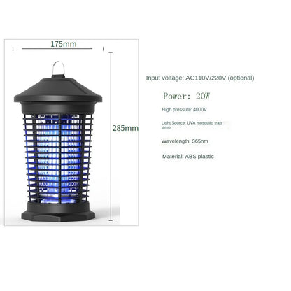 20W UV Mosquito Killer Lamp - 365nm Electric Shock Fly Trap Bug Zapper Insect Killer Light for Home Use