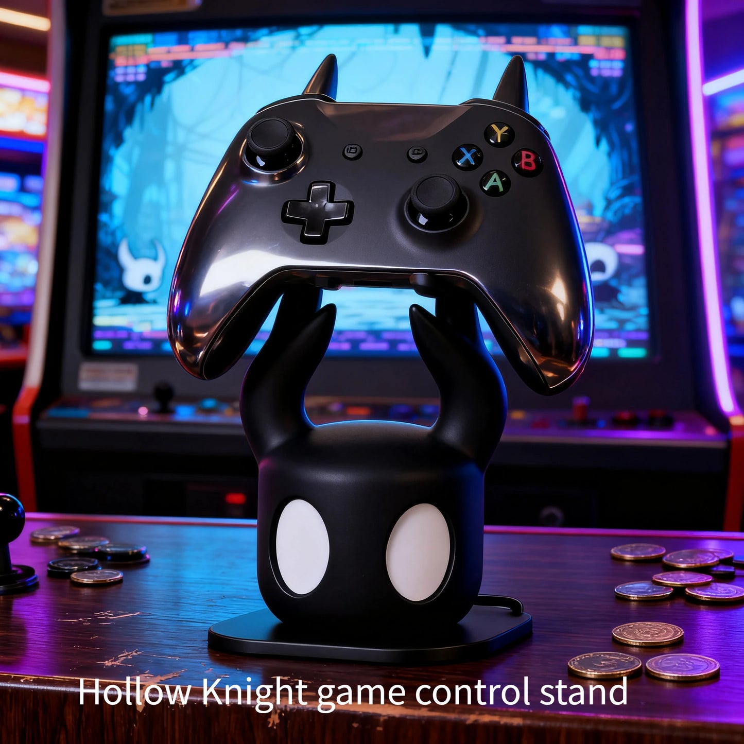 Universal Game Controller Stand – PS4/PS5/Switch Compatible Hollow Knight Theme Desktop Display Gaming Accessory Stand