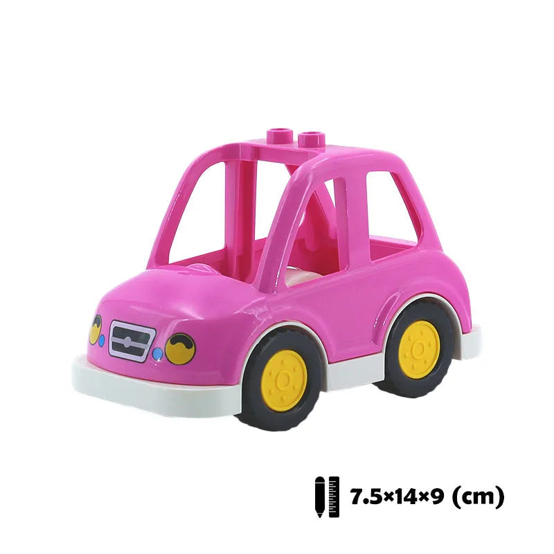 New Large Building Blocks Toys – Cartoon Princess Carriage, Car & Airplane Vehicle Models, Big Bricks Gift for Kids