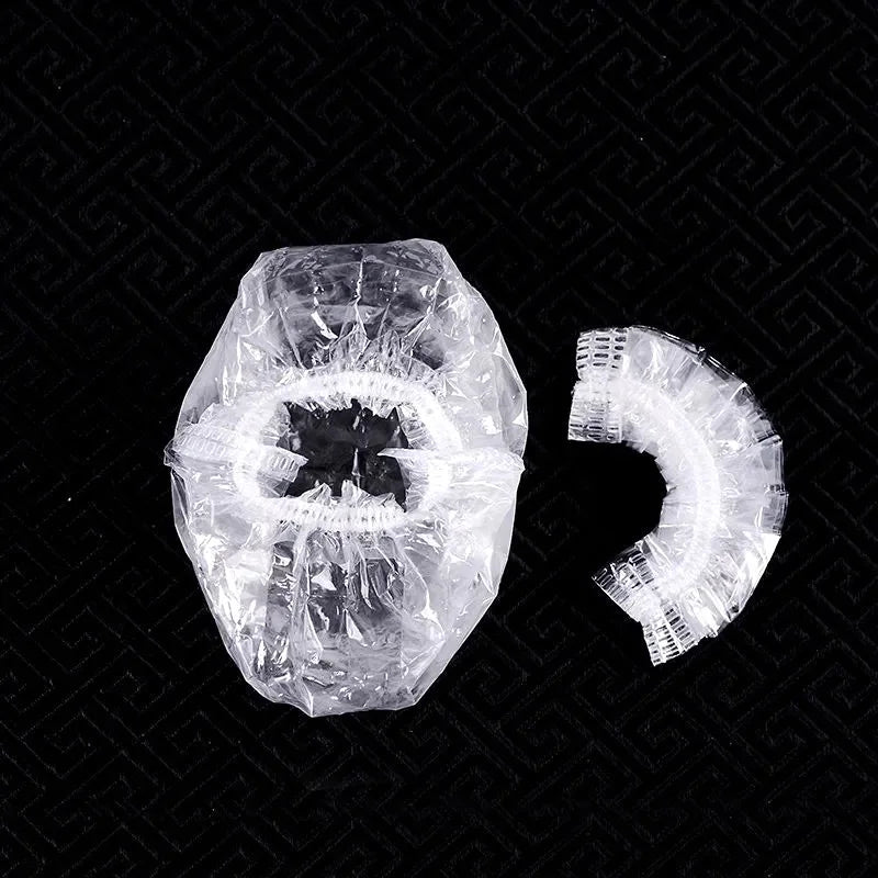 100Pcs Disposable Waterproof Ear Covers - Hair Dye, Shower, Bathing, Baking Oil & Hairdressing Cleaning Accessories