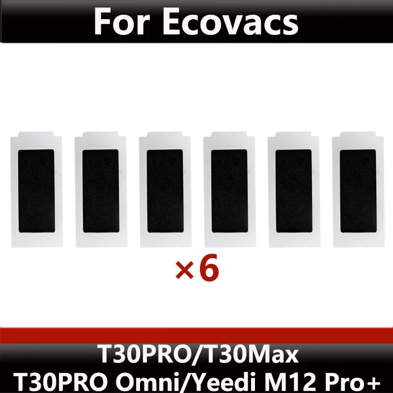 ECOVACS T30S PRO/T30 PRO OMNI & YEEDI M12 Pro+ Robot Vacuum Replacement Parts – Dust Bag, Main & Side Brush, Filter, Mop Accessories