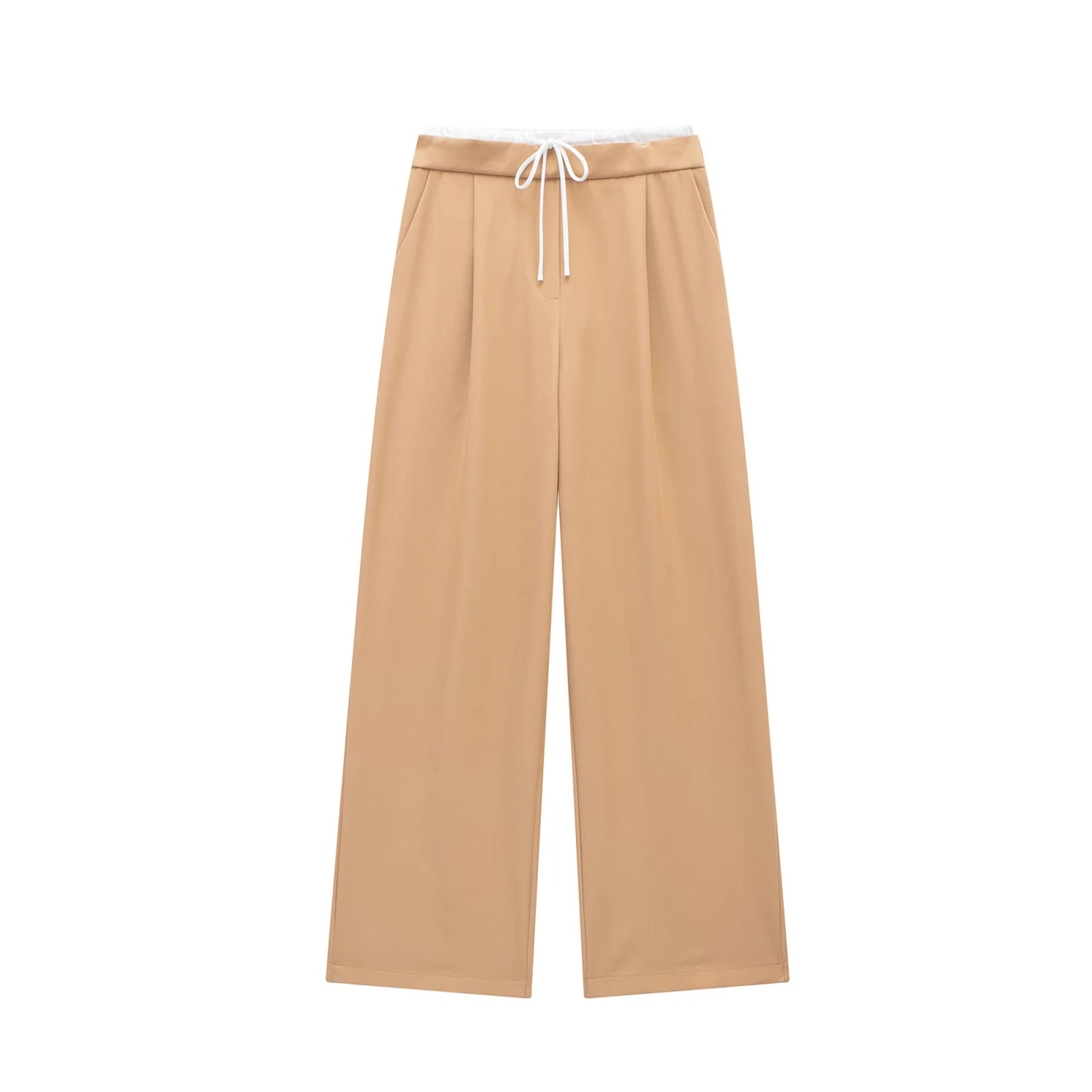 TRAF 2024 Women’s Wide Leg Pants — High Waist Baggy Summer Streetwear Trousers