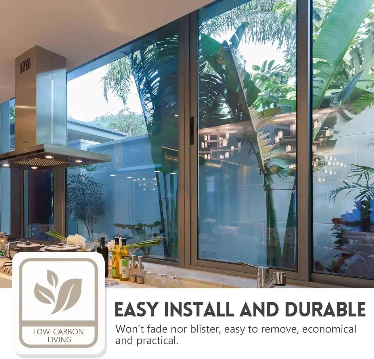 40-90CM Window Privacy Tint Film – Anti-Glare One-Way Mirror UV Vinyl Screen for Home