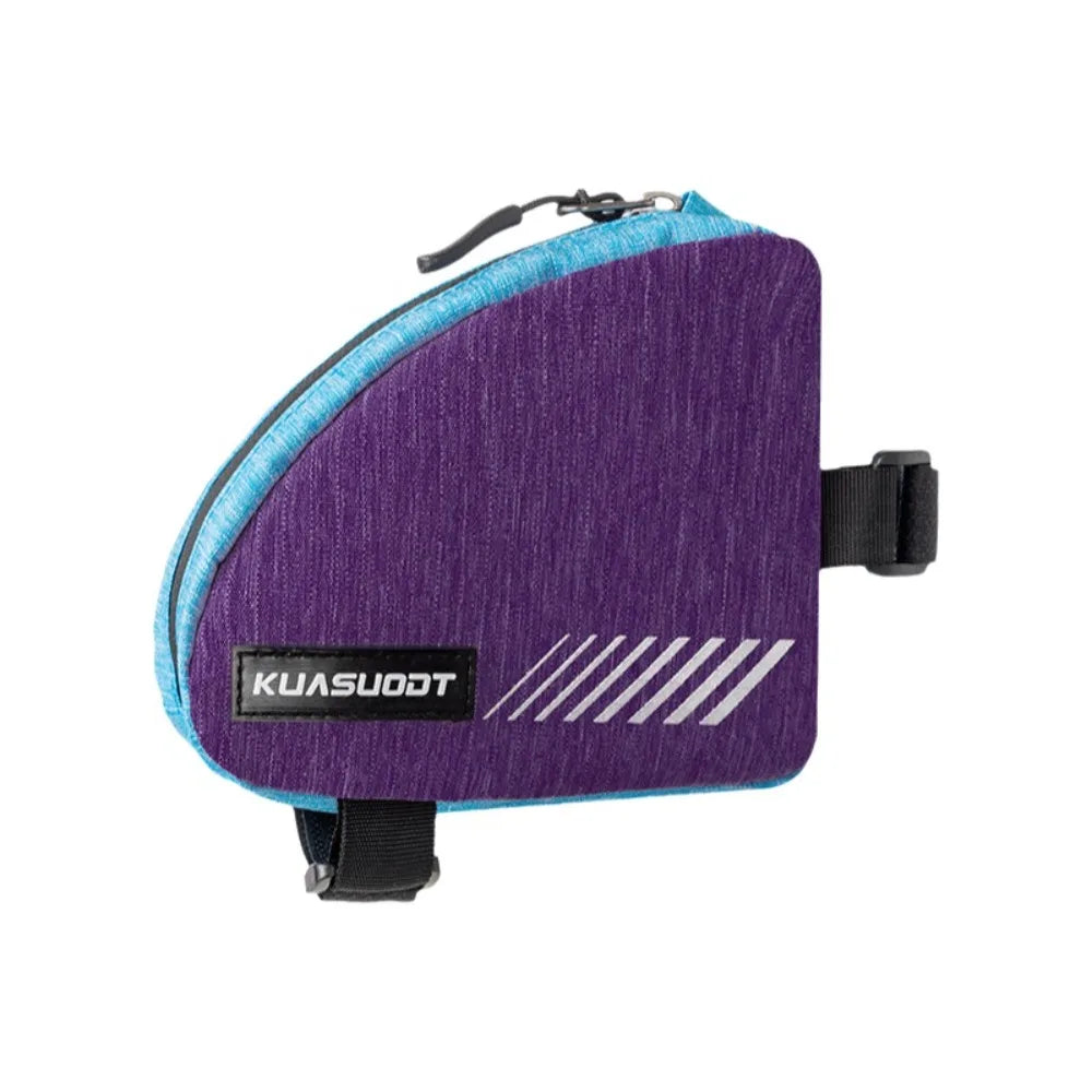 Waterproof Bicycle Triangle Bag - 0.4L Reflective Frame Bag for Easy Cycling Storage