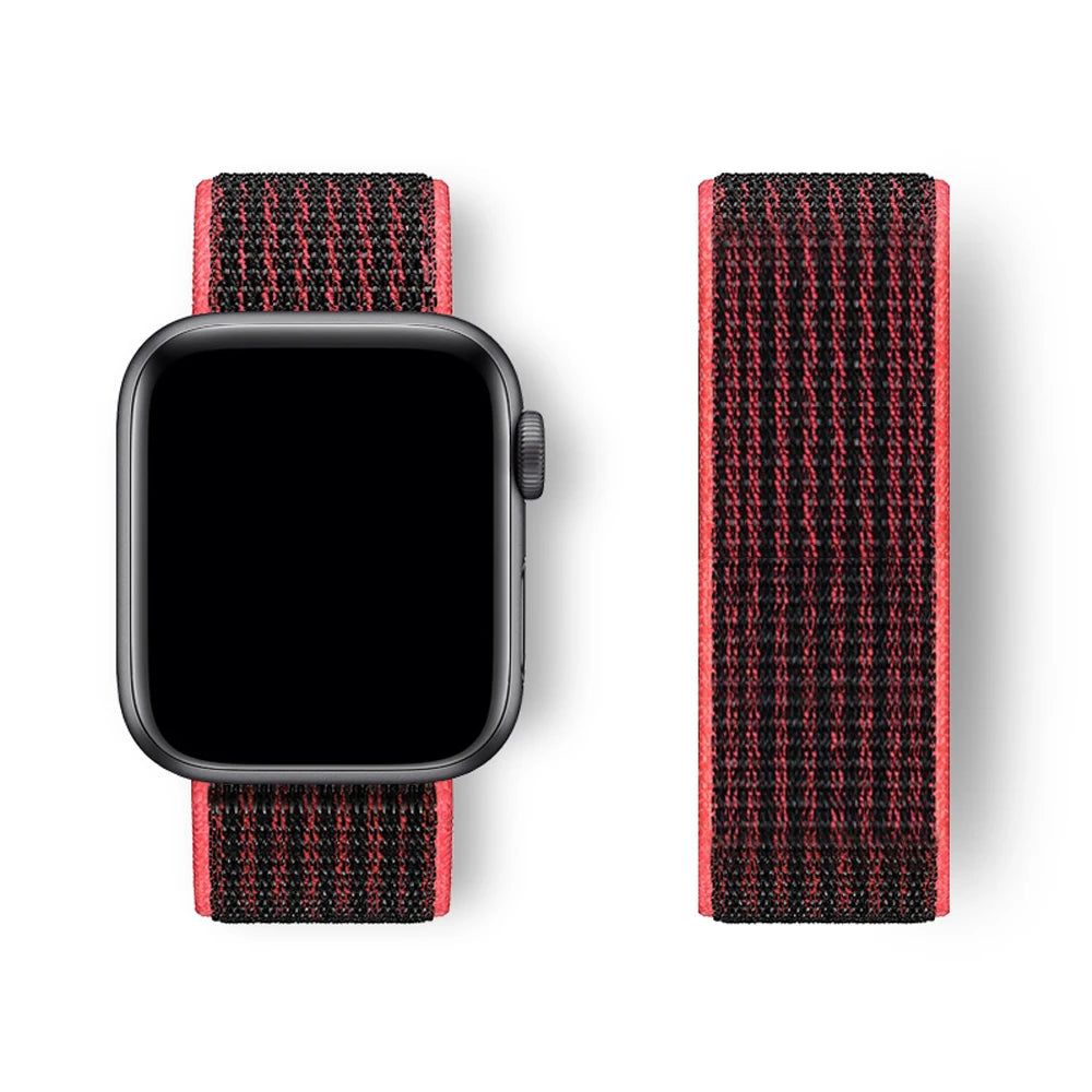 Sport Loop Strap for Apple Watch Band 40mm–49mm – Compatible with Series 3–10, SE & Ultra Adjustable Bracelet