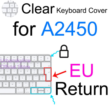 iMac Magic Keyboard Cover - Silicone Protective Skin for Apple A2449, A2450, A2520, A1644, A1843, A1314 & A1243