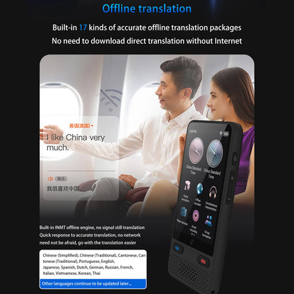 Portable S85 Language Translator Device – 138 Languages, Voice & Video Recording, Offline Translation Support