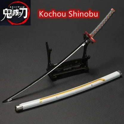 25cm Demon Slayer Metal Katana Sword Toy – Tanjirou Ghost Killer Anime Cosplay Prop & Home Decor Collection