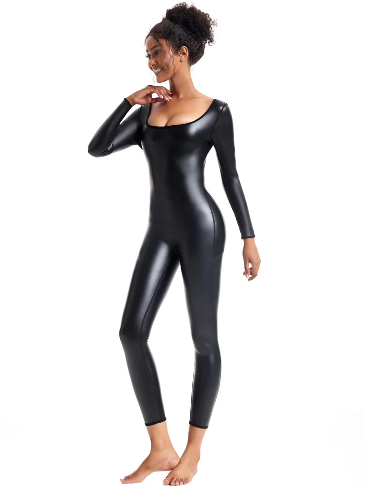 Women’s Body Shaper Bodysuit – U-Neck Sleeveless T-Shirt Vest, Waist Trainer, Corset & Tight Leggings Shapewear