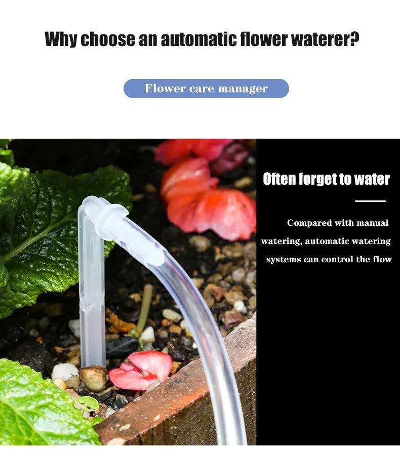 Solar Double Pump Automatic Drip Irrigation System – Smart Watering Timer for Garden & Potted Plants
