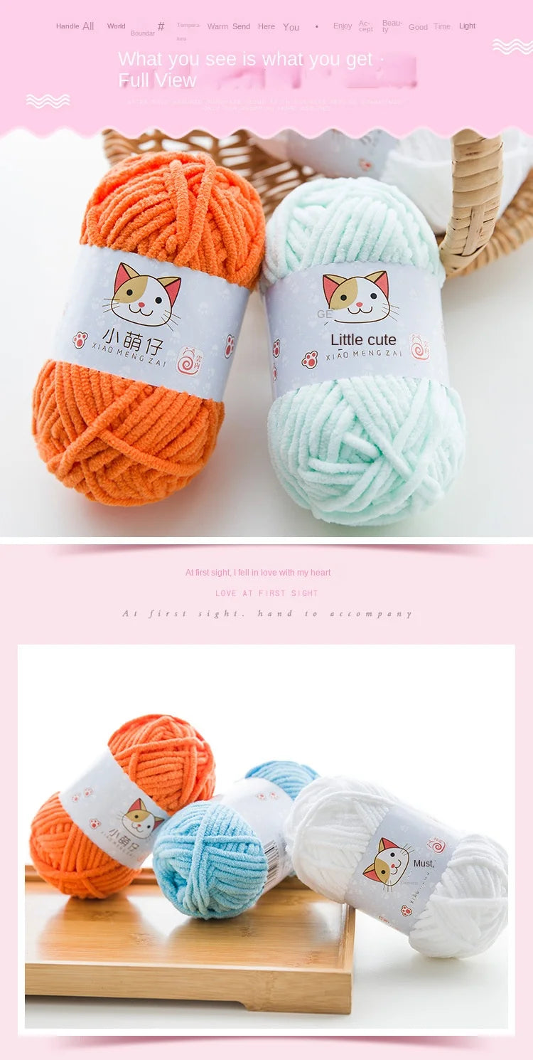 50g/Ball DIY Knitting Yarn – Soft Wool for Baby Scarf, Hat, Chunky Crochet Thread