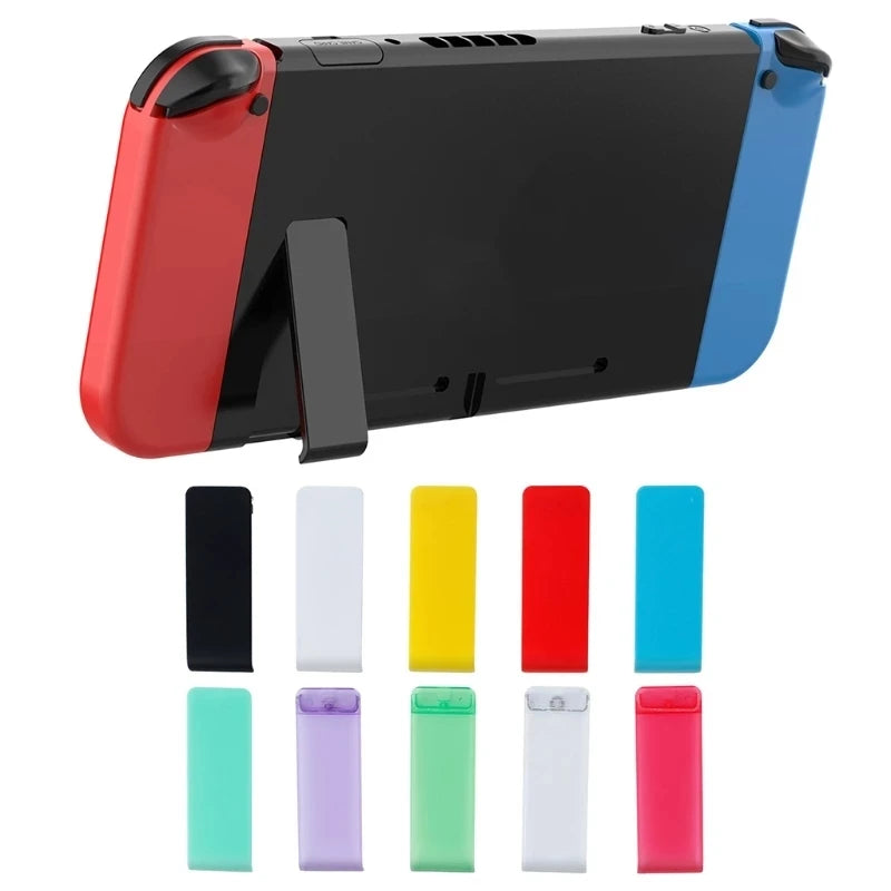 2023 Nintendo Switch Back Bracket – Durable ABS Console Support Tripod & Phone Holder, White/Blue
