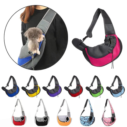 Outdoor Travel Pet Puppy Carrier S/L - Mesh Oxford Single Shoulder Bag for Dogs - Comfort Sling Handbag Tote Pouch, Ideal for Travel