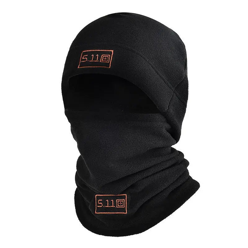 Tactical Fleece Hat & Scarf Set — Thermal Winter Balaclava Face Mask Neck Protector for Sports & Cycling