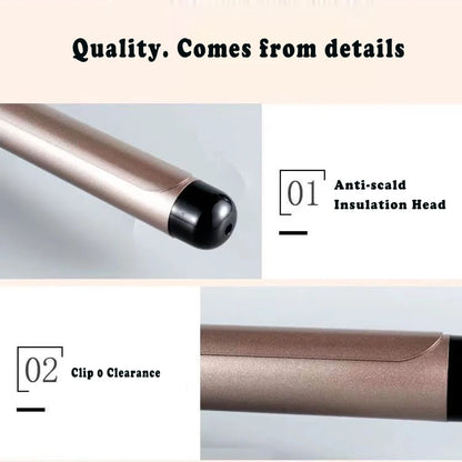 Professional Electric Hair Curler – 9-38mm Temperature Adjustable Curling Iron Wand with LCD Display