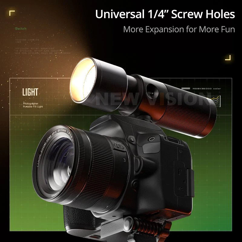 SIDANDE 10W Flashlight with Four Color Projection - 8400mAh Rechargeable Battery, 4 Hours Full-Power Output