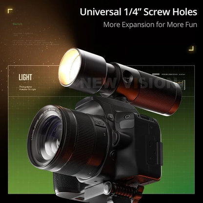SIDANDE 10W Flashlight with Four Color Projection - 8400mAh Rechargeable Battery, 4 Hours Full-Power Output