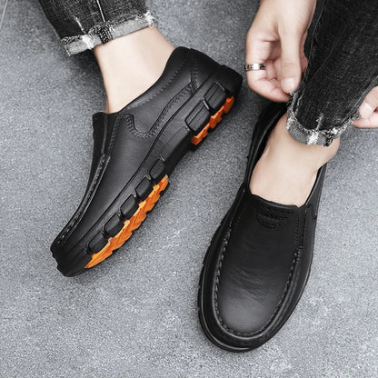Chef Shoes for Men – Anti-Slip, Oil-Resistant Leather Work Shoes, Plus Size Business Casual with Soft Sole & Comfort