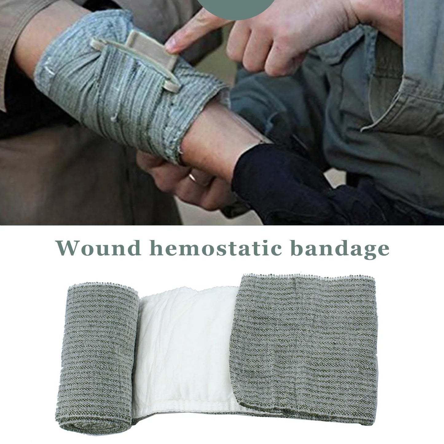 4/6 Inch Israeli Emergency Bandage — Traumatic Hemostatic Compression Dressing for First Aid, Tactical & IFAK Use