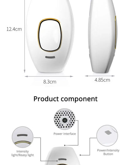 Body Bikini IPL Hair Removal Device — 500,000 Flash Permanent Painless Laser Epilator for Women, Home Use