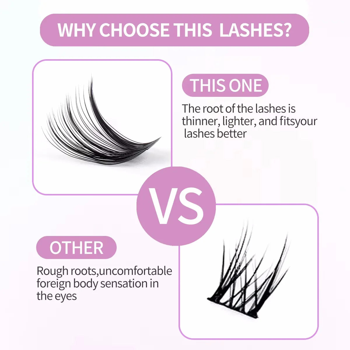 MJ DIY Lash Extensions Kit – 640pcs Wispy Lash Clusters 80D/100D, Mix 9-18mm Individual Cluster Eyelash Extensions